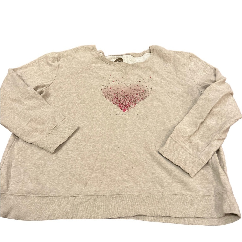 Life is Good boxy heart crewneck sweatshirt